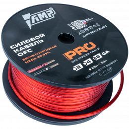 AMP PRO 8Ga OFC Extremely flexible Красный (50м) медь 100% Провод силовой 